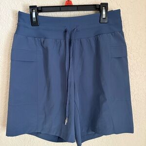 NWT Women's Drawstring Shorts - Slate Blue